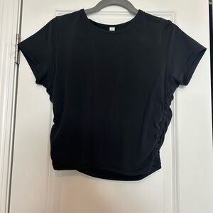 Lululemon Black Top w Scrunched Sides